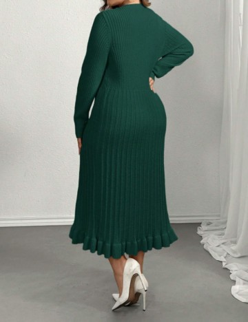 Rochie midi Shein Curve+, verde
