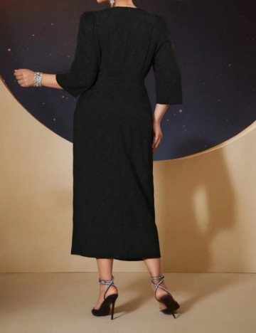 Rochie midi Shein Curve+, negru
