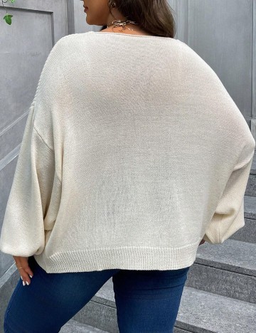 Pulover Shein Curve+, crem