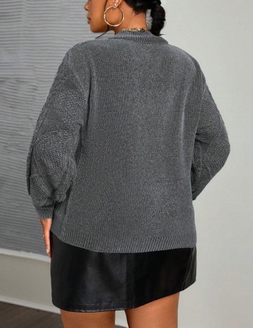Pulover Shein Curve+, gri