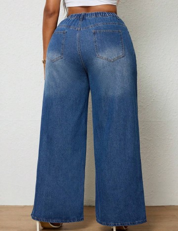 Jeans Shein Curve+, albastru