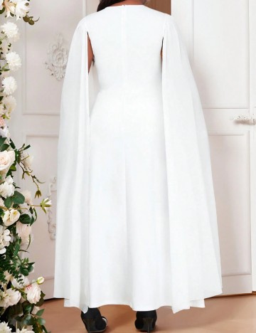Rochie maxi Shein Curve+, alb