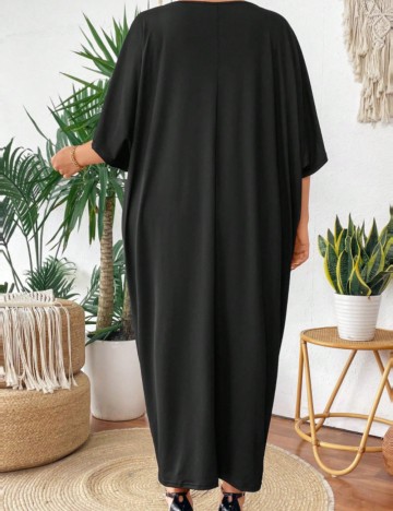 Rochie maxi Shein Curve+, negru
