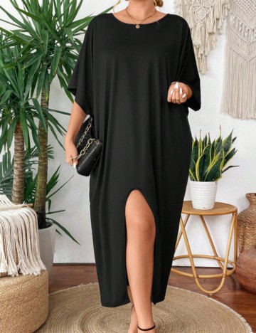 Rochie maxi Shein Curve+, negru