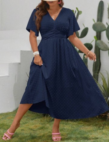 Rochie midi Shein Curve+, albastru