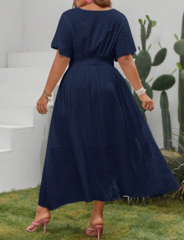Rochie midi Shein Curve+, albastru