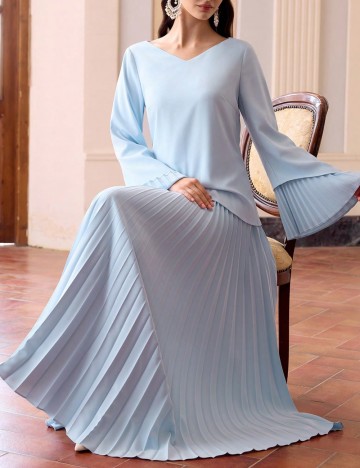 Rochie maxi Shein MOTF, albastru