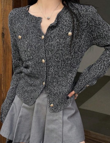 Cardigan Shein DAZY, gri