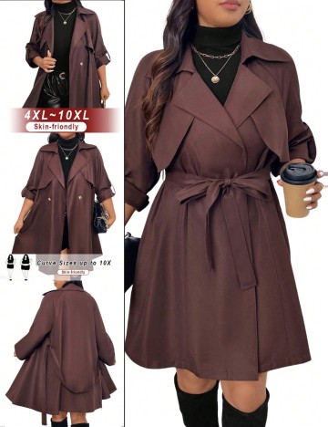 Trench Shein Curve+, maro