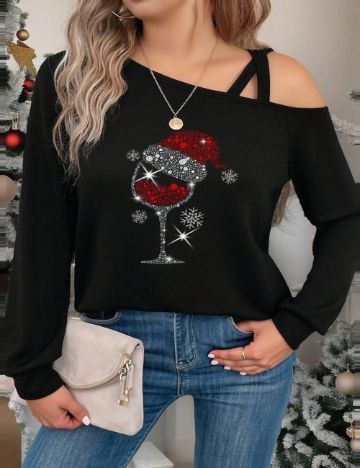 Bluză Shein Curve+, negru