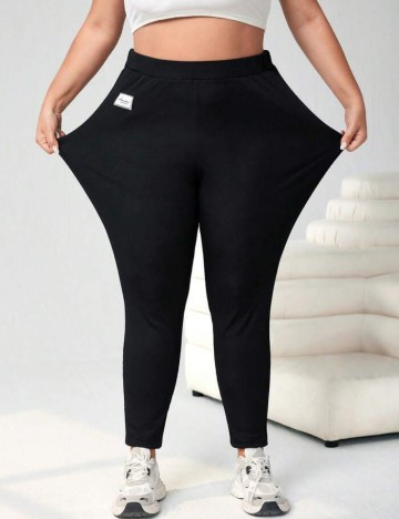 Pantaloni Shein Curve+, negru