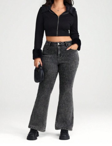 Jeans Shein Curve+, gri