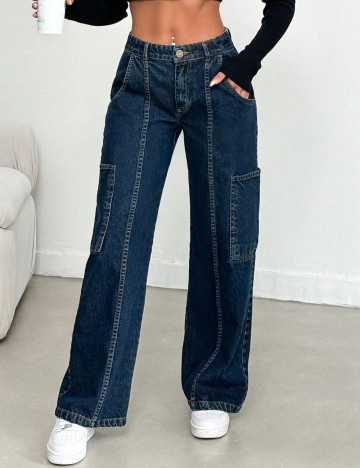 Jeans Shein, albastru