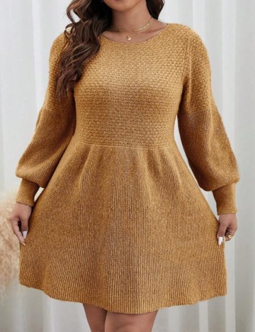 Rochie mini Shein Curve+, cărămiziu