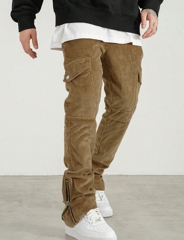 Pantaloni Shein MANFINITY, maro