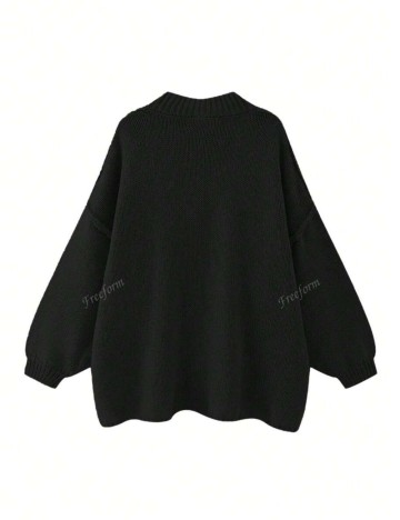 Cardigan Shein Curve+, negru