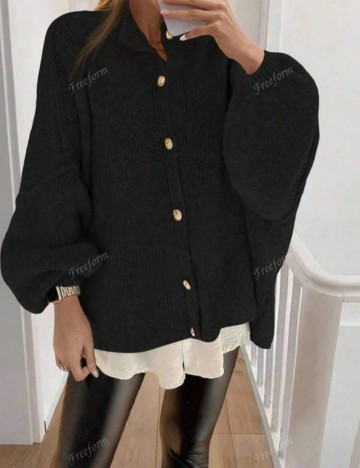 Cardigan Shein Curve+, negru