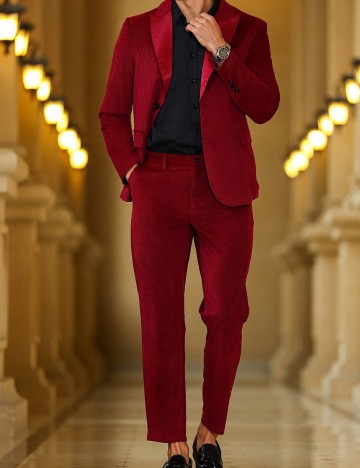 Costum Shein, vișiniu