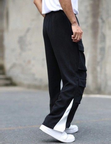 Pantaloni Shein MANFINITY, negru