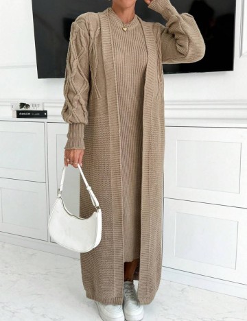 Cardigan lung Shein, maro