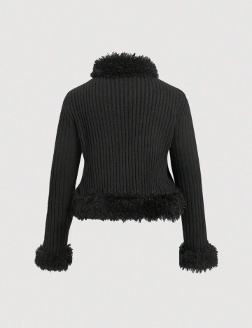 Pulover Shein Curve+, negru