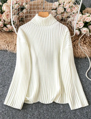 Pulover Shein Curve+, crem