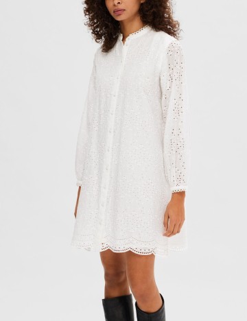 Rochie mini Selected, alb
