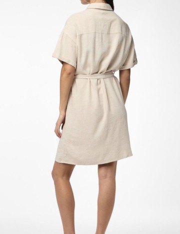 Rochie mini Pieces, bej