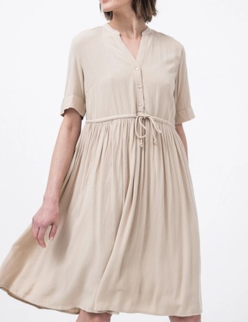 Rochie mini Pieces, bej