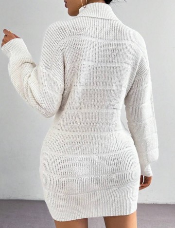 Rochie tricotată Shein, alb