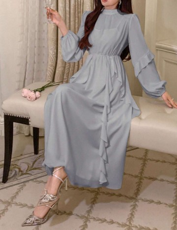 Rochie maxi Shein DAZY, gri