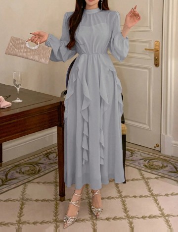 Rochie maxi Shein DAZY, gri