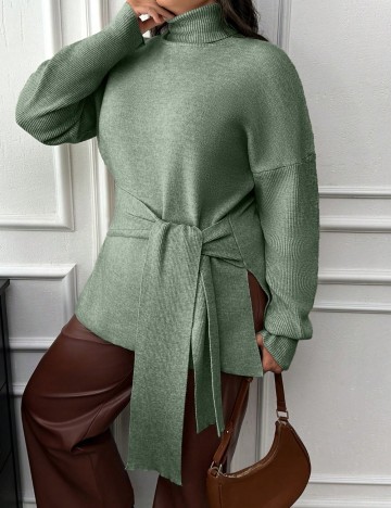 Pulover Shein Curve+, verde