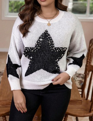 Pulover Shein Curve+, mix culori