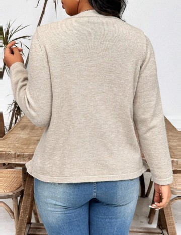 Cardigan Shein Curve+, bej