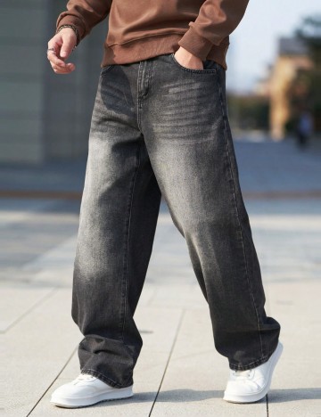 Jeans Shein MANFINITY, gri