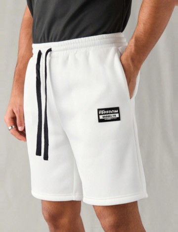 Pantaloni scurți MANFINITY by Shein, alb