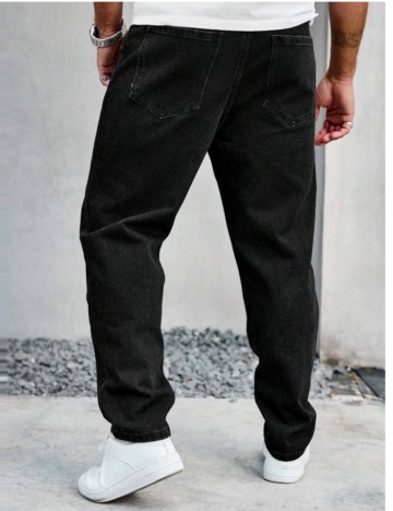 Jeans Shein MANFINITY, negru