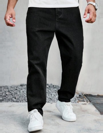 Jeans Shein MANFINITY, negru