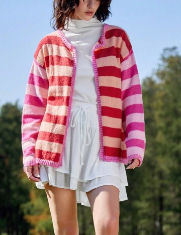 Cardigan Shein MOD, mix culori