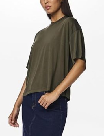 Tricou Pieces, kaki