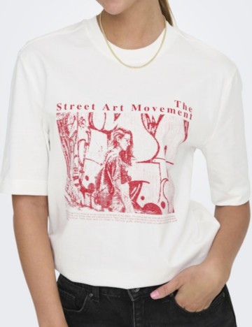 Tricou Only, alb