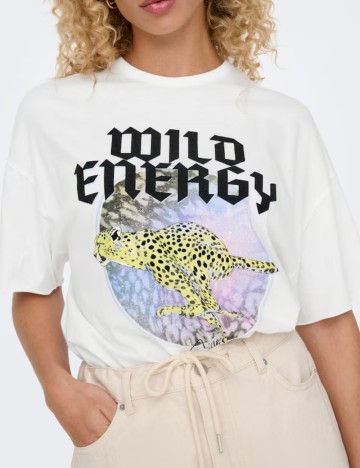 Tricou Only, alb