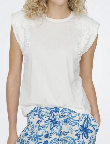 Tricou Only, alb