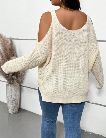 Pulover Shein Curve+, crem