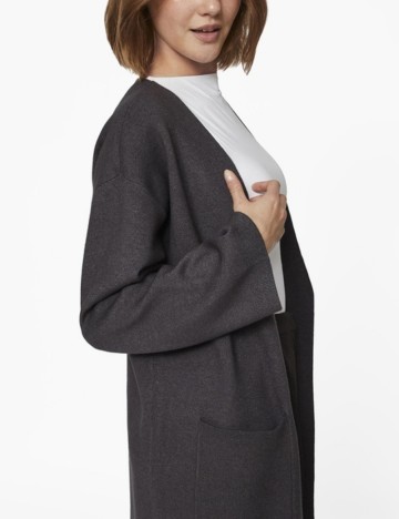 Cardigan lung Vila, gri