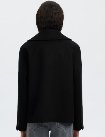 Palton scurt Selected, negru