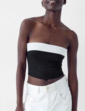 Top Bershka, negru