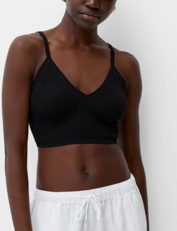 Top Bershka, negru