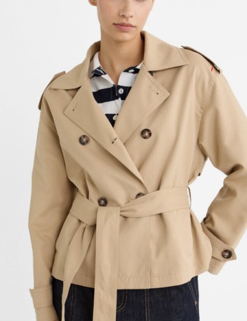 Trench scurt Stradivarius, maro
